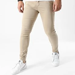 Le moins cher 🤩 Pantalon Chino Skinny 1355 Beige de LBO 👏