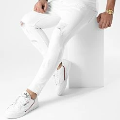 Offres 👍 Jean Skinny LB0544AH2 Blanc de LBO 🛒 -France LBO Soldes Boutique lbo 239689 FAB LBO LB0545AH2 WHITE 20201203T080537 03