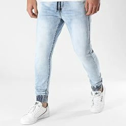 Promo 🤩 Jogger Pant 👖 Jeans Skinny J0426AH2 Bleu Wash de LBO 😉
