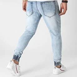 Promo 🤩 Jogger Pant 👖 Jeans Skinny J0426AH2 Bleu Wash de LBO 😉 -France LBO Soldes Boutique lbo 239708 FAB LBO J0426AH2 LIGHTBLUEDENIM 20201201T092440 04