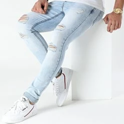 Grosses soldes 🌟 Jean Skinny Avec Déchirures B72175AH2 Denim Wash de LBO 🔔 -France LBO Soldes Boutique lbo 240551 FAB LBO B72175AH2 LIGHTBLUEDENIM 20201201T092350 03