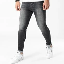Meilleure vente 🛒 Jean Super Skinny Fit 1450 Denim Gris Foncé de LBO ⭐
