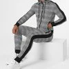 Le moins cher 🌟 Ensemble Jogging A Carreaux Avec Bandes 0020 Gris de LBO ⌛