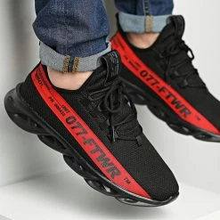 De gros 😉 Baskets Bande Rouge 1346 Noir de LBO ✨