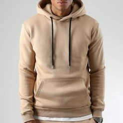 Nouveau 👍 Sweat Capuche 1368 Beige de LBO 👏
