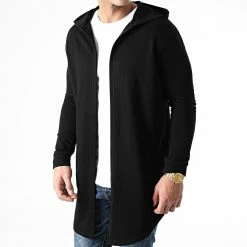 Le moins cher ⌛ Gilet Oversize Avec Capuche 1448 Noir de LBO 🌟