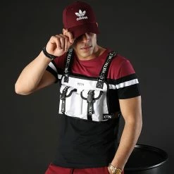 Grosses soldes ⌛ Tee 👕 Shirt Tricolore 1433 Bordeaux Blanc Noir de LBO 🎁 -France LBO Soldes Boutique lbo 246337 FAB SHALBO 1433 20210205T145110 03