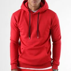 Promo ⌛ Lot de 2 Sweats Capuche 1577 Noir Rouge de LBO 😉 -France LBO Soldes Boutique lbo 249816 FAB SHALBO 1577 20220919T153547 04