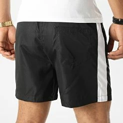 Promo 👏 Short Jogging Diamanté A Bandes Blanc 0048 Noir de LBO ❤️ -France LBO Soldes Boutique lbo 250234 1070574 0048 20210702T075539 04