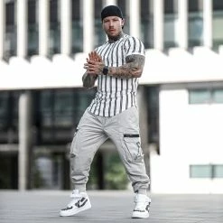 Meilleure affaire 🥰 Tee 👕 Shirt Oversize A Rayures 1248 Blanc de LBO ❤️ -France LBO Soldes Boutique lbo 255624 FAB SHALBO 1248 20210622T075754 05