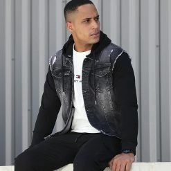 Meilleure vente ✔️ Veste Jean A Capuche 1518 Noir de LBO 🥰 -France LBO Soldes Boutique lbo 256835 FAB SHALBO 1518 20210707T082746 05