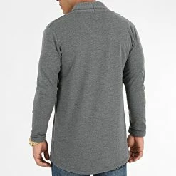 Budget 👏 Gilet Oversize 1627 Gris Anthracite de LBO 🌟 -France LBO Soldes Boutique lbo 256866 FAB SHALBO 1627 20211018T124600 04