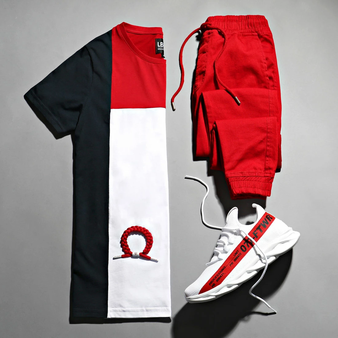 De gros 🎁 Tee 👕 Shirt Bande Tricolore 1621 Blanc Bleu Marine Rouge de LBO 😍 5 De gros 🎁 Tee 👕 Shirt Bande Tricolore 1621 Blanc Bleu Marine Rouge de LBO 😍 – Image 3