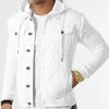 Meilleure vente 🌟 Veste Jean A Capuche 1616 Blanc Denim Blanc de LBO 🧨