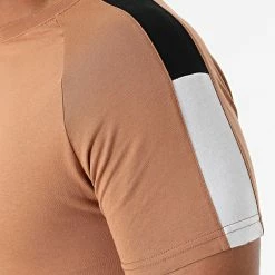 Promo 😉 Tee 👚 Shirt Raglan A Bandes Bicolores 1743 Camel de LBO ✔️ -France LBO Soldes Boutique lbo 262931 FAB SHALBO 1743 20210617T140915 02