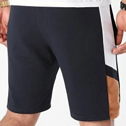 Meilleure vente 😍 Short Jogging A Bandes Sport 1755 Bleu Marine de LBO 😀 -France LBO Soldes Boutique lbo 263800 FAB SHALBO 1755 20210618T150008 04