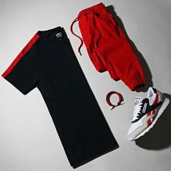 Tout neuf 😉 Tee 👕 Shirt Raglan Bande Rouge 1760 Bleu Marine de LBO 🎁 -France LBO Soldes Boutique lbo 263812 FAB SHALBO 1760 20210621T074531 03