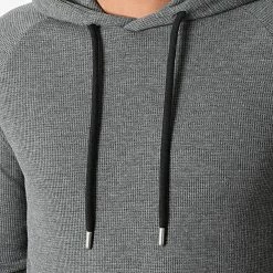 Vente flash ⌛ Sweat Capuche 1734 Gris Anthracite de LBO ✨ -France LBO Soldes Boutique lbo 264440 FAB SHALBO 1734 20210618T150831 02