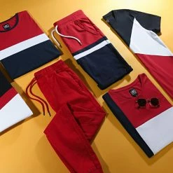 Tout neuf 👍 Tee 👕 Shirt Tricolore 679 Bleu Marine Rouge Blanc de LBO 😉 -France LBO Soldes Boutique lbo 265002 FAB SHALBO 679 TS 20210601T081436 03