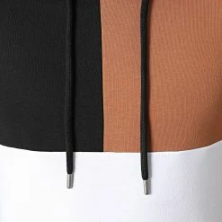 Le moins cher ✔️ Sweat Capuche Colorblock 1715 Noir Blanc Camel de LBO 😍 -France LBO Soldes Boutique lbo 265060 FAB SHALBO 1715 20210618T074017 02