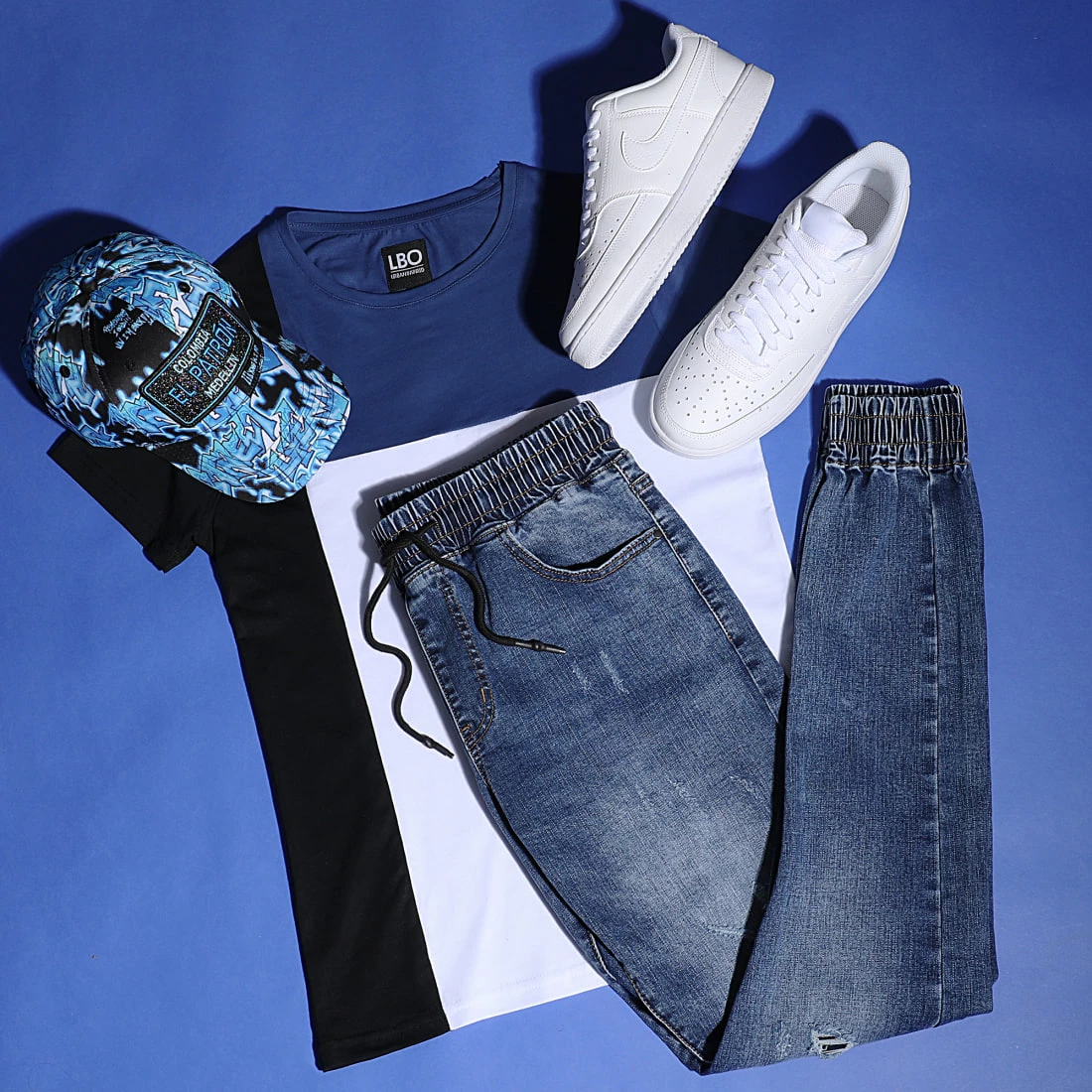 Grosses soldes 🌟 Tee 👕 Shirt Bande Tricolore 1774 Blanc Noir Bleu Roi de LBO ⭐ 5 Grosses soldes 🌟 Tee 👕 Shirt Bande Tricolore 1774 Blanc Noir Bleu Roi de LBO ⭐ – Image 3