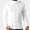 Acheter 🎉 Pull Col Roulé Torsades 0062 Blanc de LBO 🔥