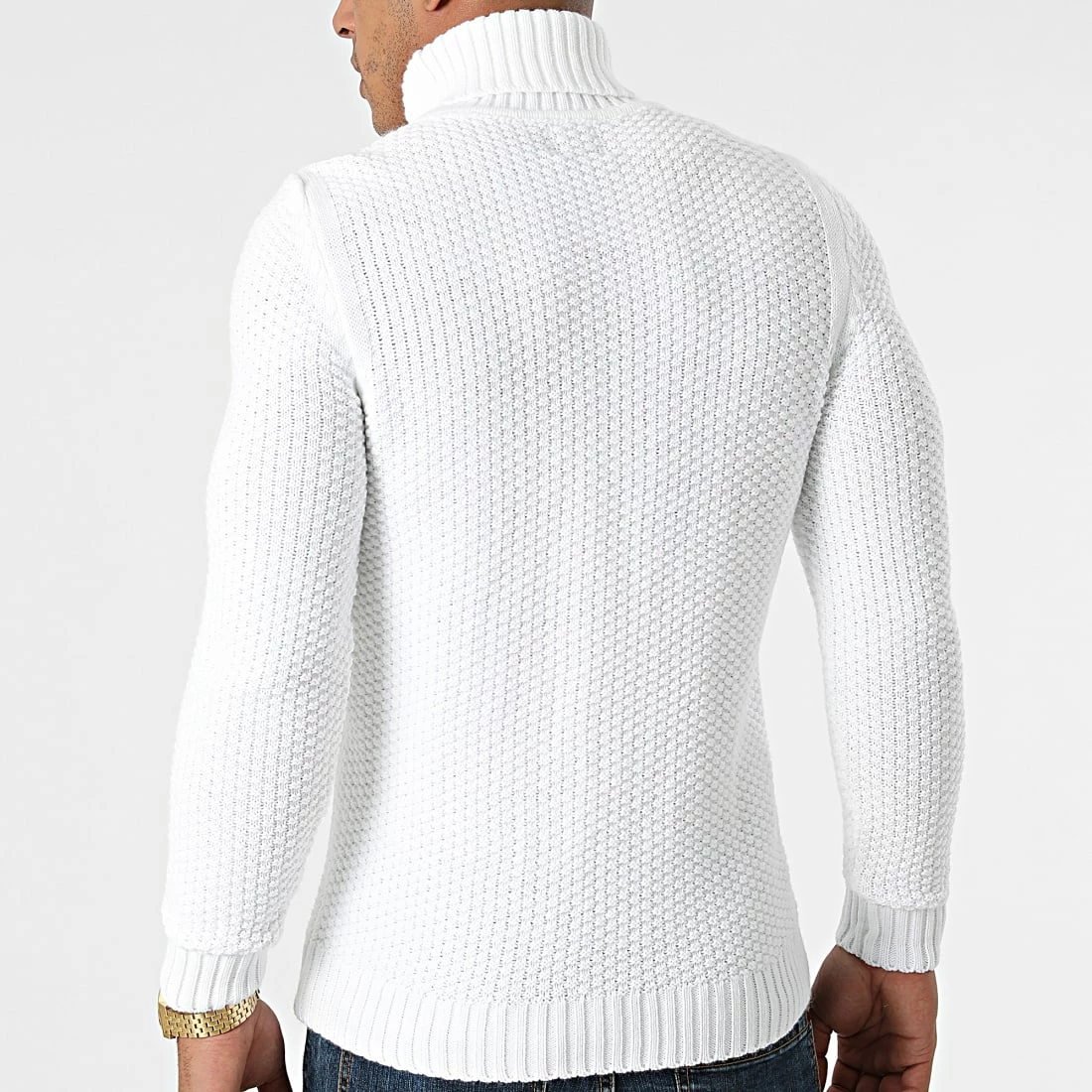 Acheter 🎉 Pull Col Roulé Torsades 0062 Blanc de LBO 🔥 5 Acheter 🎉 Pull Col Roulé Torsades 0062 Blanc de LBO 🔥 – Image 3