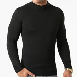 Promo 👏 Pull Col Cheminée 0050 Noir de LBO 🌟