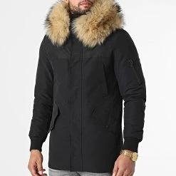 Meilleur prix 🌟 Parka Tech Premium Avec Fourrure Beige 0022 Noir de LBO ❤️ -France LBO Soldes Boutique lbo 266916 FAB LBO 1070510 0022 20211112T135116 03
