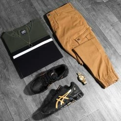 Meilleure affaire 😍 Tee 👕 Shirt Manches Longues Tricolore 1814 Vert Kaki Noir de LBO 😉 -France LBO Soldes Boutique lbo 268065 FAB SHALBO 1814 20210713T075857 05