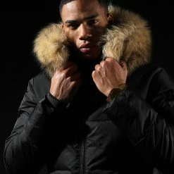 Nouveau 🎁 Doudoune Capuche Tech Puffer Avec Fourrure Beige 0018 Noir de LBO 🎉 -France LBO Soldes Boutique lbo 269119 FAB LBO 1070510 0018 20211129T144707 06