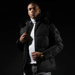 Meilleure affaire 😍 Doudoune Capuche Tech Puffer Avec Fourrure Noir 0020 Noir de LBO ⭐ -France LBO Soldes Boutique lbo 269125 FAB LBO 1070510 0020 20211201T092057 06