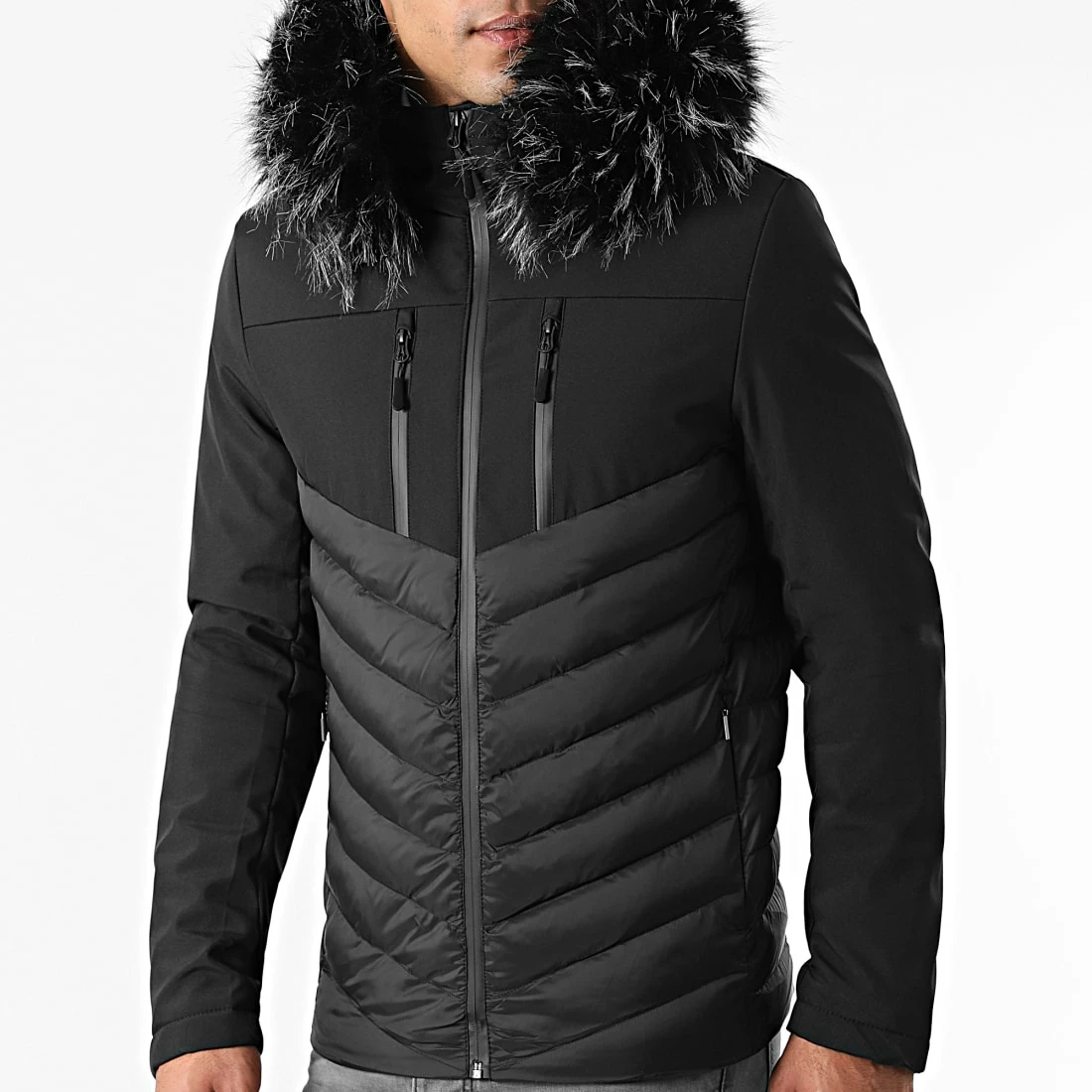 Offres 😉 Doudoune Capuche Tech Fitted Avec Fourrure Noir Melange 0028 Noir de LBO ⌛ 3 Offres 😉 Doudoune Capuche Tech Fitted Avec Fourrure Noir Melange 0028 Noir de LBO ⌛