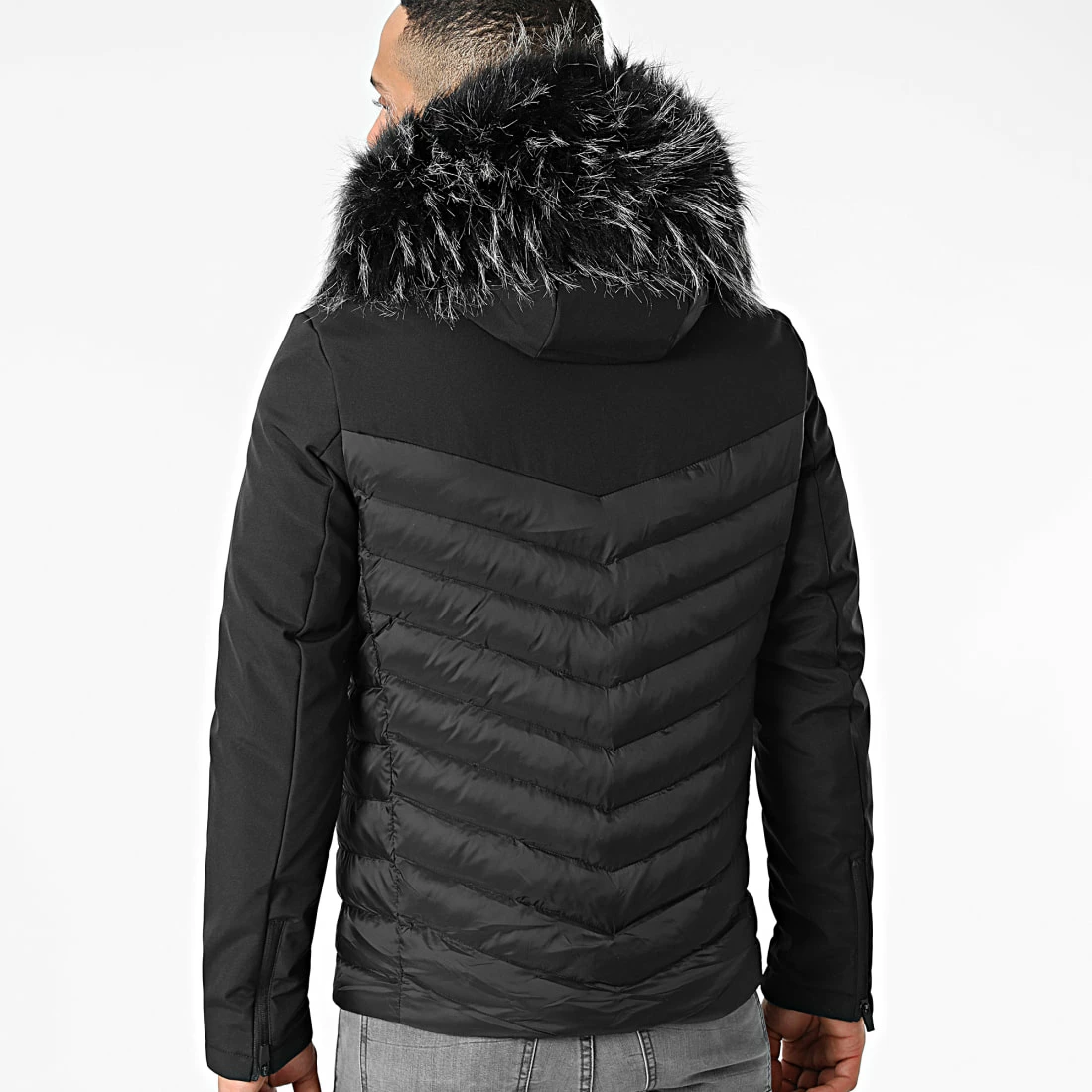 Offres 😉 Doudoune Capuche Tech Fitted Avec Fourrure Noir Melange 0028 Noir de LBO ⌛ 6 Offres 😉 Doudoune Capuche Tech Fitted Avec Fourrure Noir Melange 0028 Noir de LBO ⌛ – Image 4