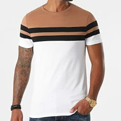 Sortie ✔️ Tee 👚 Shirt Tricolore 1719 Camel Noir Blanc de LBO 😉