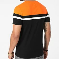 Grosses soldes 🔥 Tee 👚 Shirt Tricolore 1633 Noir Orange de LBO 🎁 -France LBO Soldes Boutique lbo 270334 FAB SHALBO 1633 20210715T150743 03