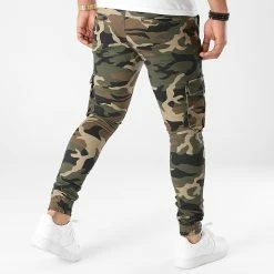 Acheter 😉 Pantalon Cargo Super Skinny Cargo Camouflage 1714 Vert Kaki de LBO 😉 -France LBO Soldes Boutique lbo 270343 FAB SHALBO 1714 20210903T093853 04