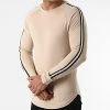 Sortie 🎉 Tee 👕 Shirt Manches Longues Oversize Avec Bandes 1820 Beige de LBO 🔥 -France LBO Soldes Boutique lbo 270356 FAB SHALBO 1820 20210723T153202 01