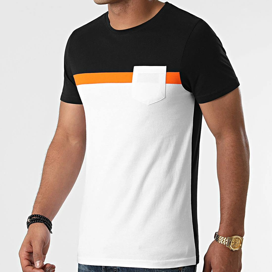 Sortie 🌟 Tee 👕 Shirt Poche Tricolore 1853 Noir Blanc Orange de LBO 🌟 3 Sortie 🌟 Tee 👕 Shirt Poche Tricolore 1853 Noir Blanc Orange de LBO 🌟