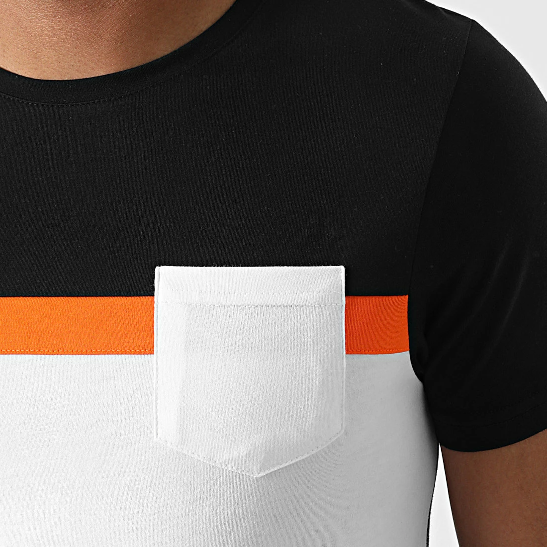 Sortie 🌟 Tee 👕 Shirt Poche Tricolore 1853 Noir Blanc Orange de LBO 🌟 4 Sortie 🌟 Tee 👕 Shirt Poche Tricolore 1853 Noir Blanc Orange de LBO 🌟 – Image 2