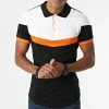 Nouveau ❤️ Polo Manches Courtes Tricolore 1855 Noir Blanc Orange de LBO ⌛ -France LBO Soldes Boutique lbo 270365 FAB SHALBO 1855 20210924T154913 01