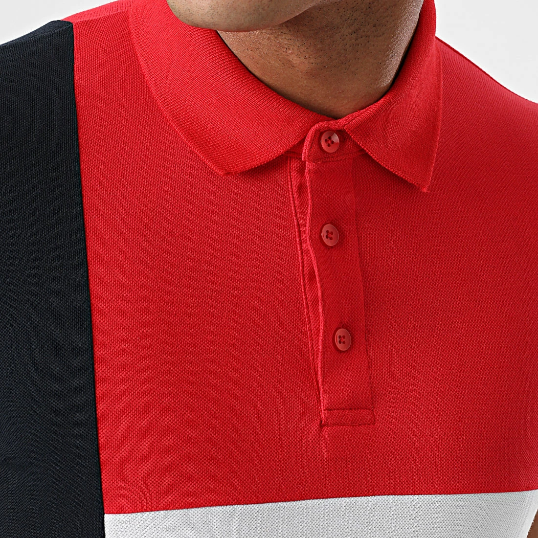 De gros ⌛ Polo Manches Courtes Tricolore 1781 Bleu Marine Blanc Rouge de LBO 🎉 4 De gros ⌛ Polo Manches Courtes Tricolore 1781 Bleu Marine Blanc Rouge de LBO 🎉 – Image 2