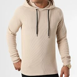 Bon marché ⭐ Sweat Capuche 1785 Beige de LBO ⌛