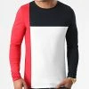Grosses soldes 💯 Tee 👚 Shirt Manches Longues Tricolore 1819 Blanc Bleu Marine Rouge de LBO 😉 -France LBO Soldes Boutique lbo 271589 FAB SHALBO 1819 20210722T144036 01