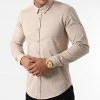 De gros 🎁 Chemise Manches Longues Slim Fit 1844 Beige de LBO 🤩