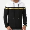 Les meilleures critiques de 🤩 Sweat Capuche Tricolore Bande Gold 1573 Noir Blanc de LBO 😉
