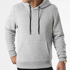 De gros 😉 Sweat Capuche Uni 89 Gris Chiné de LBO ✔️