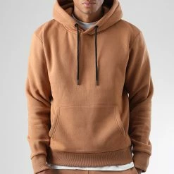 Le moins cher ✔️ Sweat Capuche Uni 90 Camel de LBO 😉