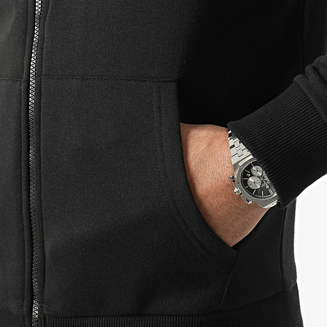 Acheter 🎁 Sweat Zippé Capuche Uni 69 Noir de LBO 🤩 4 Acheter 🎁 Sweat Zippé Capuche Uni 69 Noir de LBO 🤩 – Image 2