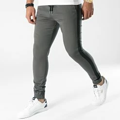 Offres 🔔 Jogger Pant Super Skinny A Bandes 1909 Gris de LBO ✨